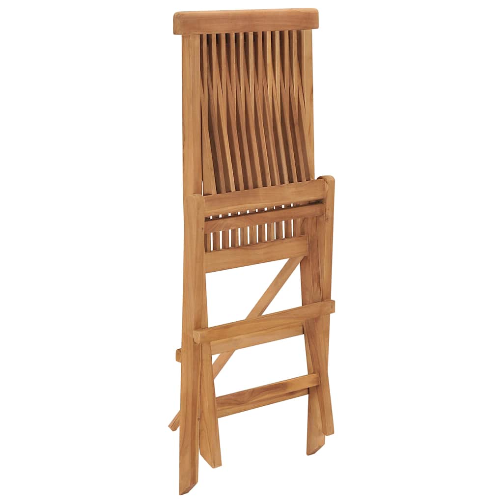 Set da Pranzo Pieghevole per Esterni 5pz Legno Massello di Teak | homemem39