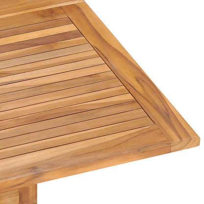 Set da Pranzo Pieghevole per Esterni 5pz Legno Massello di Teak - homemem39