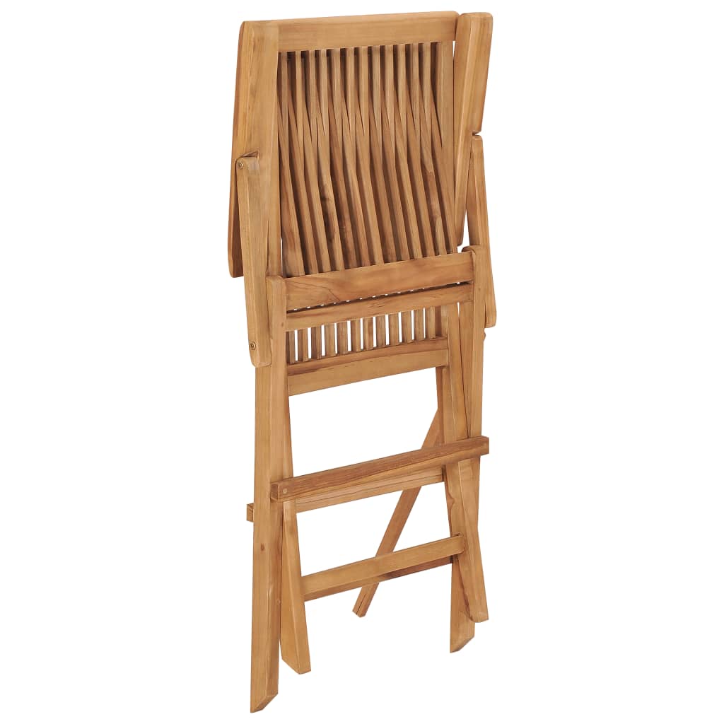 Set da Pranzo Pieghevole per Esterni 5pz Legno Massello di Teak - homemem39