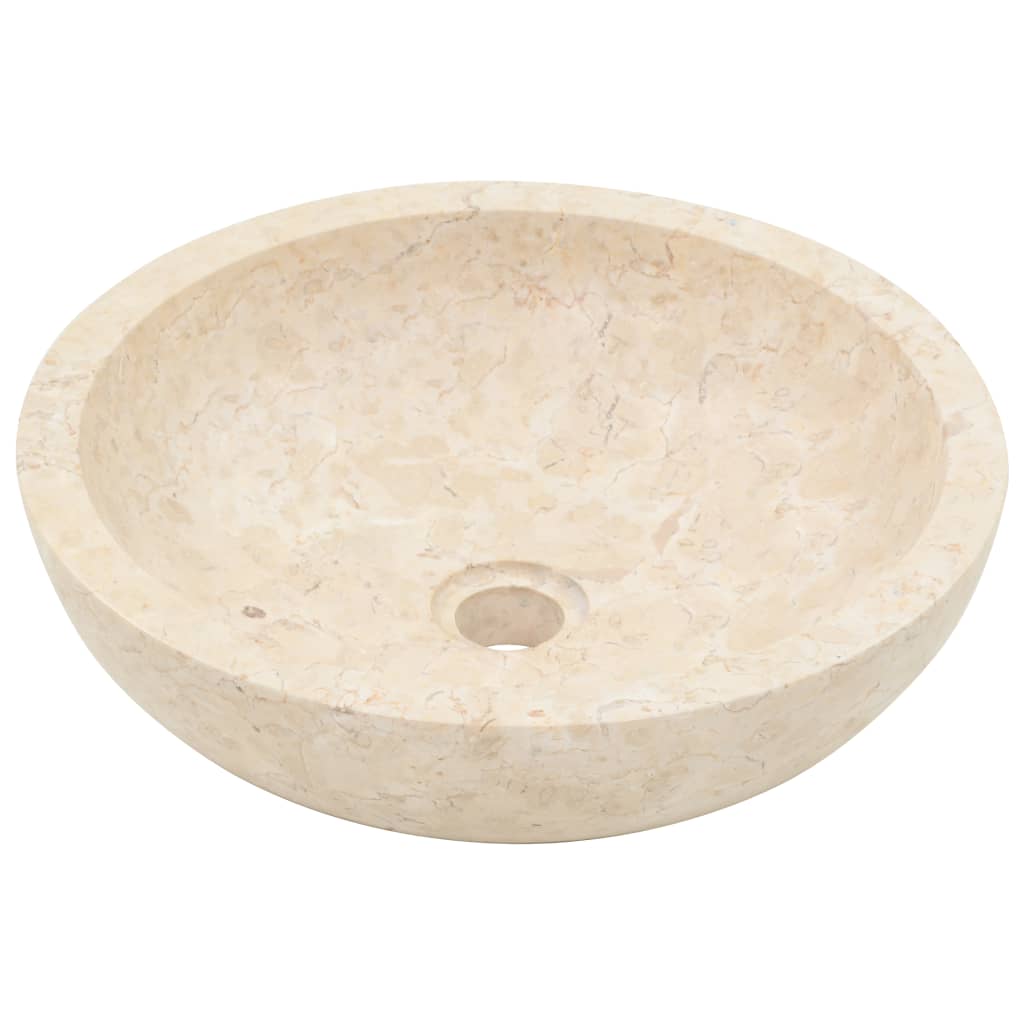 Mobile Vanità Bagno e Lavandini Marmo Crema Legno Massello Teak | homemem39