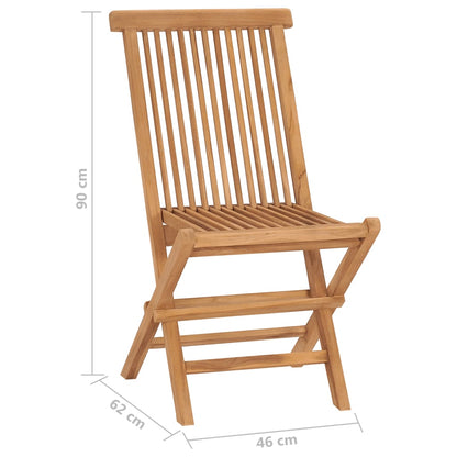 Sedie da Giardino Pieghevoli 6 pz in Legno Massello di Teak