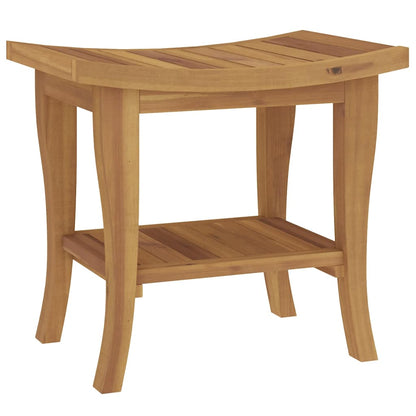 Tavolino da Bagno 50x35x45 cm in Legno Massello di Teak