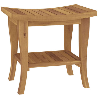 Tavolino da Bagno 50x35x45 cm in Legno Massello di Teak