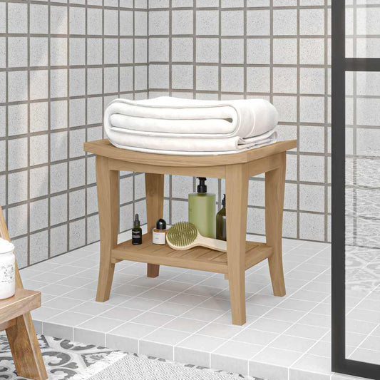 Tavolino da Bagno 50x35x45 cm in Legno Massello di Teak - homemem39