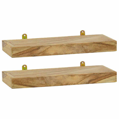 Mensole da Parete 2 pz 40x15x4 cm in Legno Massello di Teak | homemem39