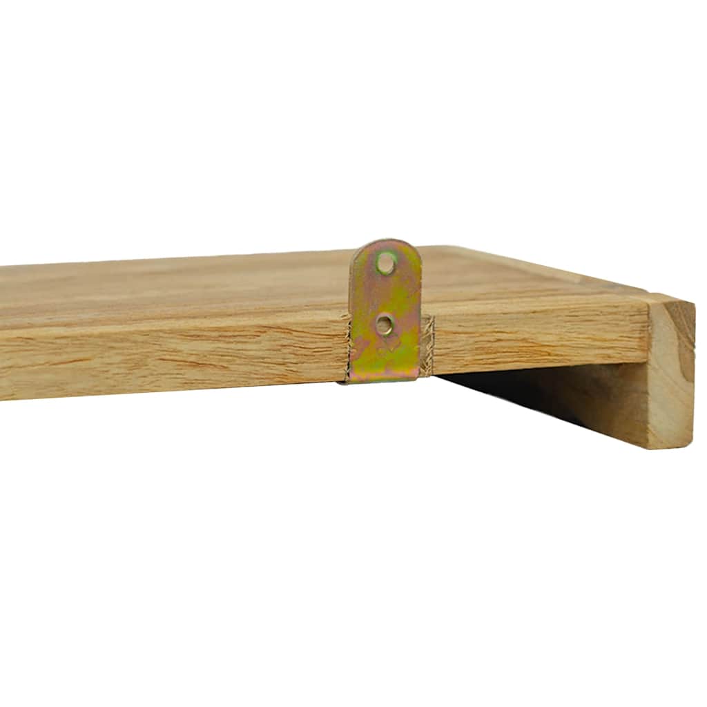 Mensole da Parete 2 pz 40x15x4 cm in Legno Massello di Teak | homemem39