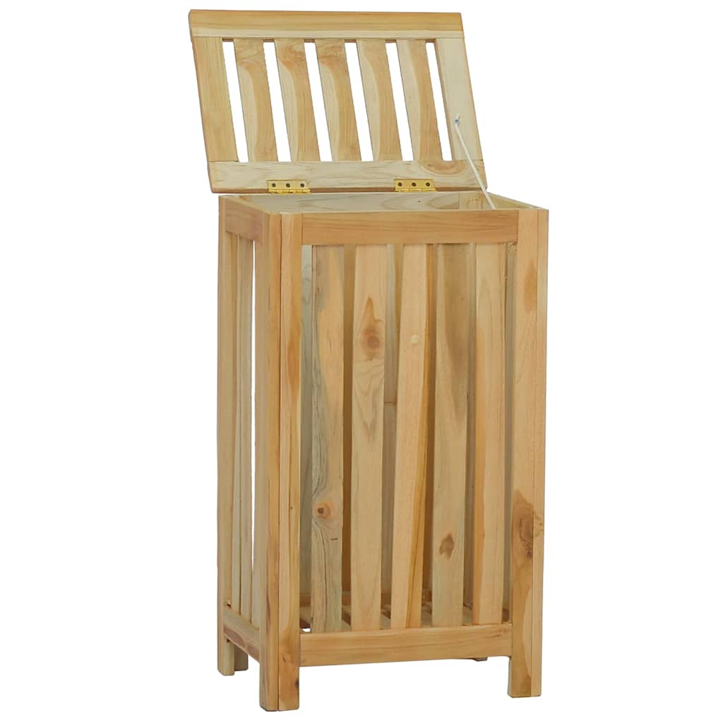 Cesto del Bucato 35x25x60 cm in Legno Massello di Teak | homemem39