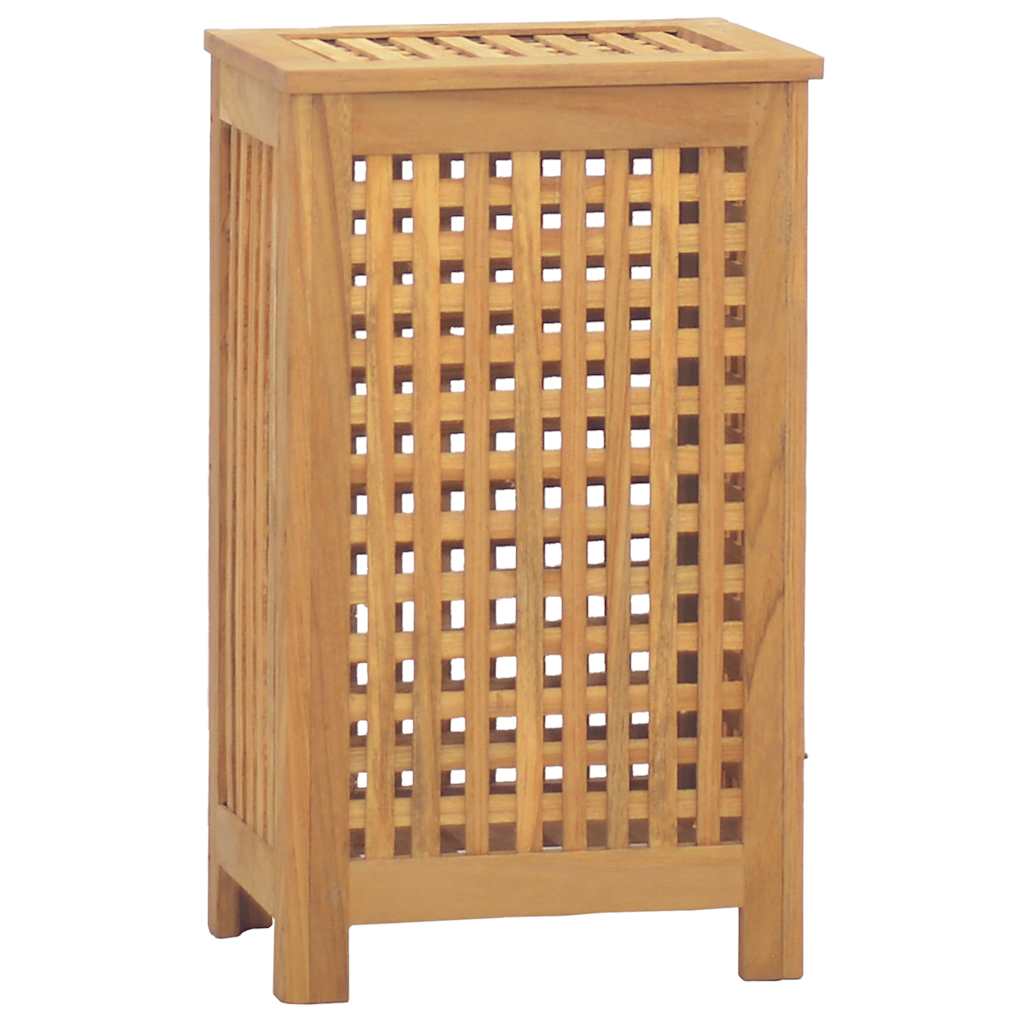 Cesto del Bucato 35x25x60 cm in Legno Massello di Teak | homemem39