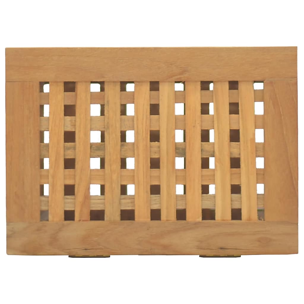 Cesto del Bucato 35x25x60 cm in Legno Massello di Teak | homemem39