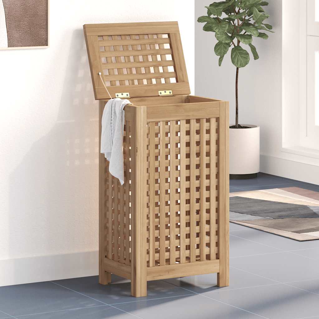 Cesto del Bucato 35x25x60 cm in Legno Massello di Teak | homemem39