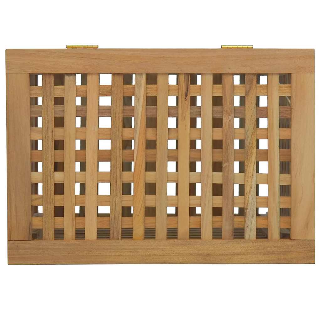 Cesto del Bucato 50x35x60 cm in Legno Massello di Teak | homemem39