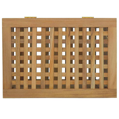 Cesto del Bucato 50x35x60 cm in Legno Massello di Teak | homemem39