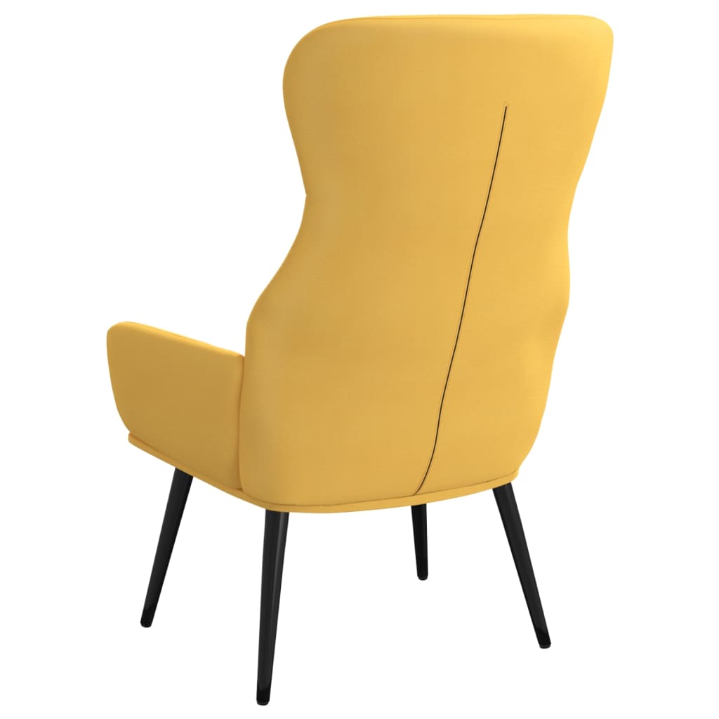 Sedia Relax Giallo Senape in Tessuto | homemem39