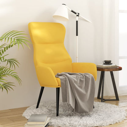 Sedia Relax Giallo Senape in Tessuto | homemem39