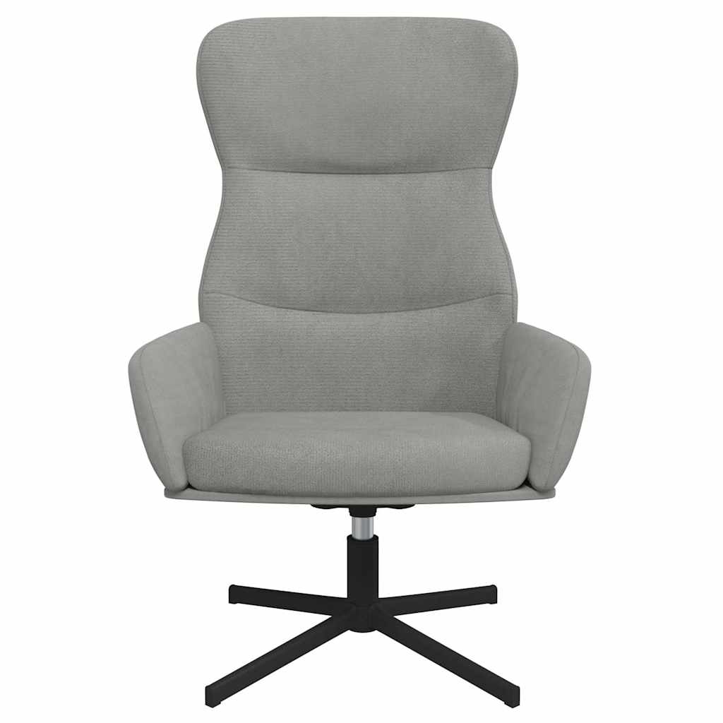 Sedia Relax Grigio Chiaro in Velluto