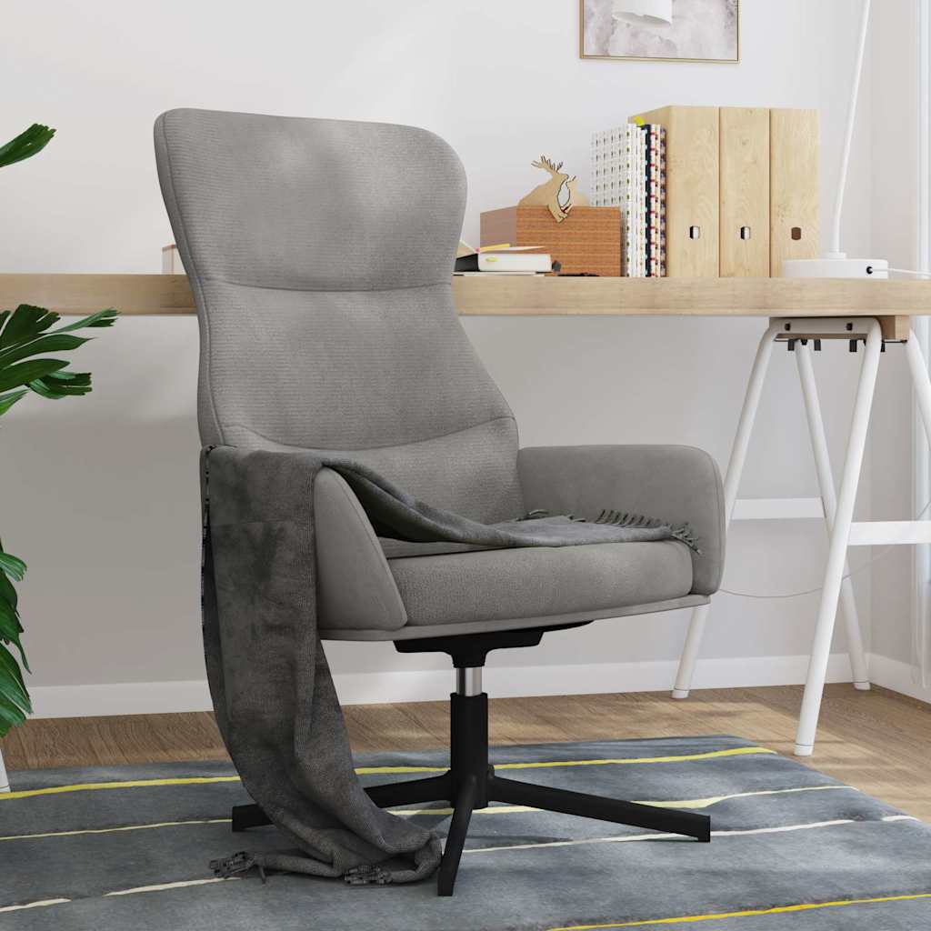 Sedia Relax Grigio Chiaro in Velluto | homemem39