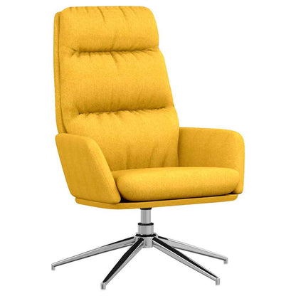 Sedia Rilassante Giallo Senape in Tessuto