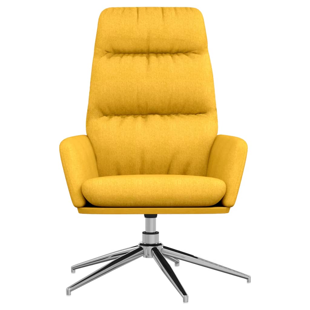Sedia Rilassante Giallo Senape in Tessuto | homemem39