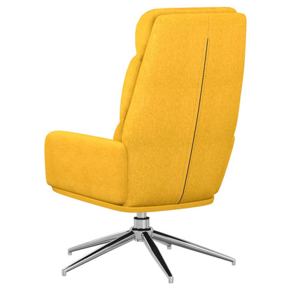 Sedia Rilassante Giallo Senape in Tessuto | homemem39