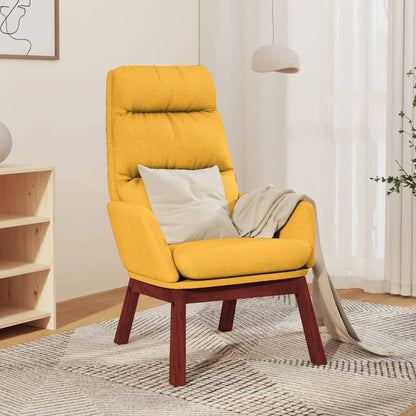 Sedia Relax Giallo Senape in Tessuto - homemem39