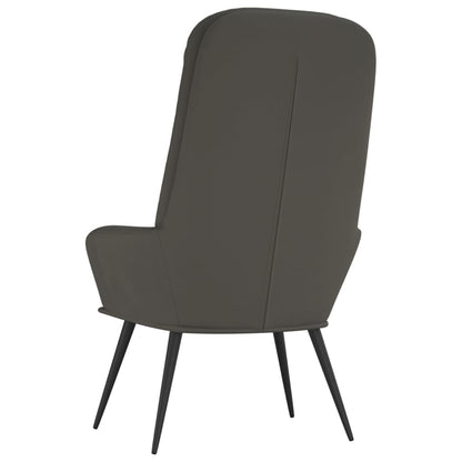 Sedia Relax Grigio Scuro in Velluto - homemem39
