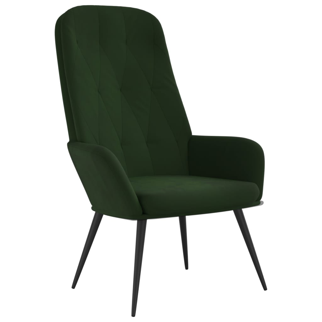 Sedia Relax Verde Scuro in Velluto - homemem39