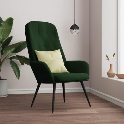Sedia Relax Verde Scuro in Velluto - homemem39
