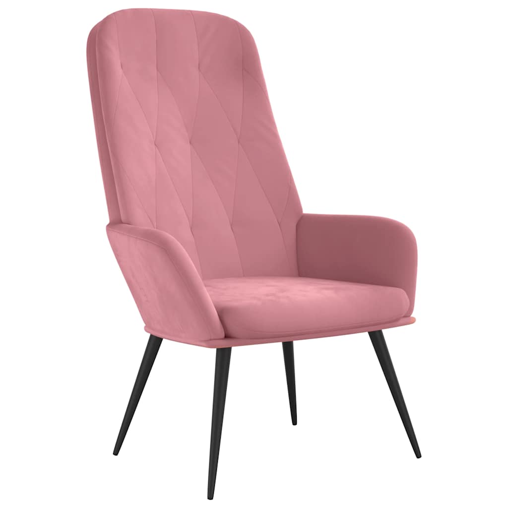 Sedia Relax Rosa in Velluto | homemem39
