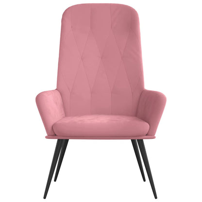 Sedia Relax Rosa in Velluto | homemem39
