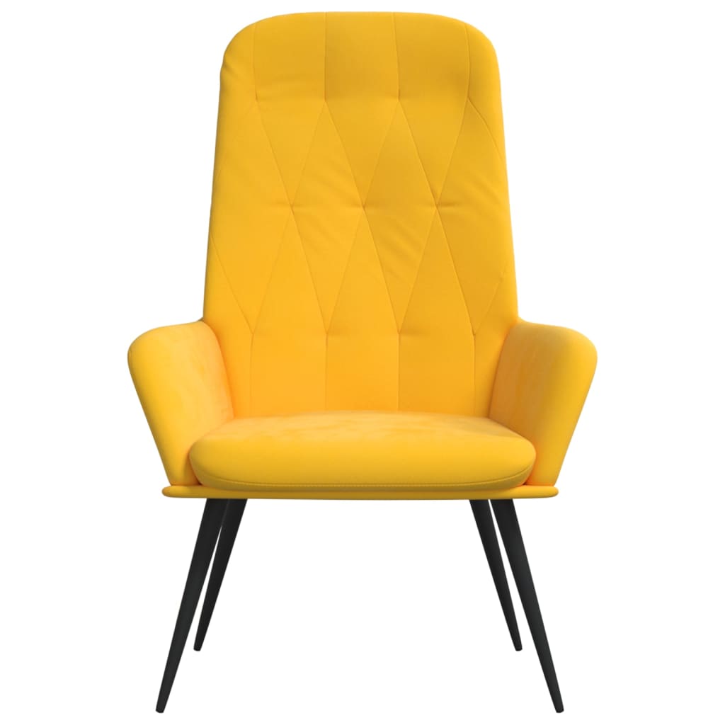 Sedia Relax Giallo Senape in Velluto - homemem39