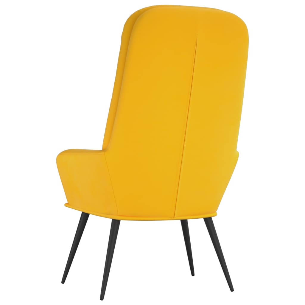 Sedia Relax Giallo Senape in Velluto - homemem39