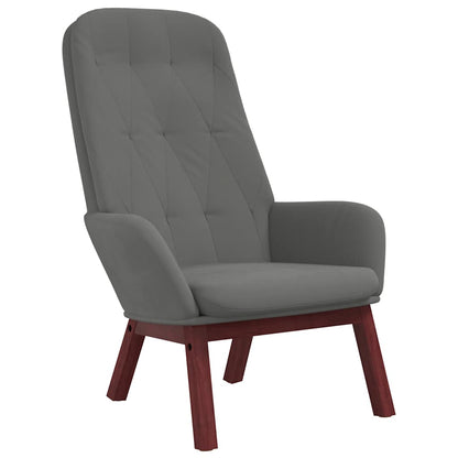 Sedia Relax Grigio Scuro in Velluto | homemem39