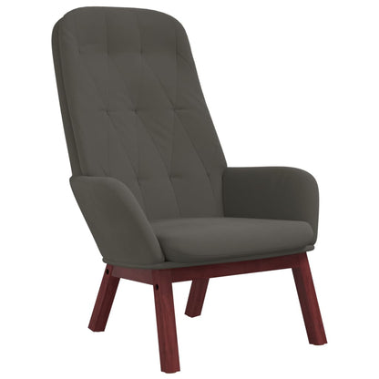 Sedia Relax Grigio Scuro in Velluto - homemem39