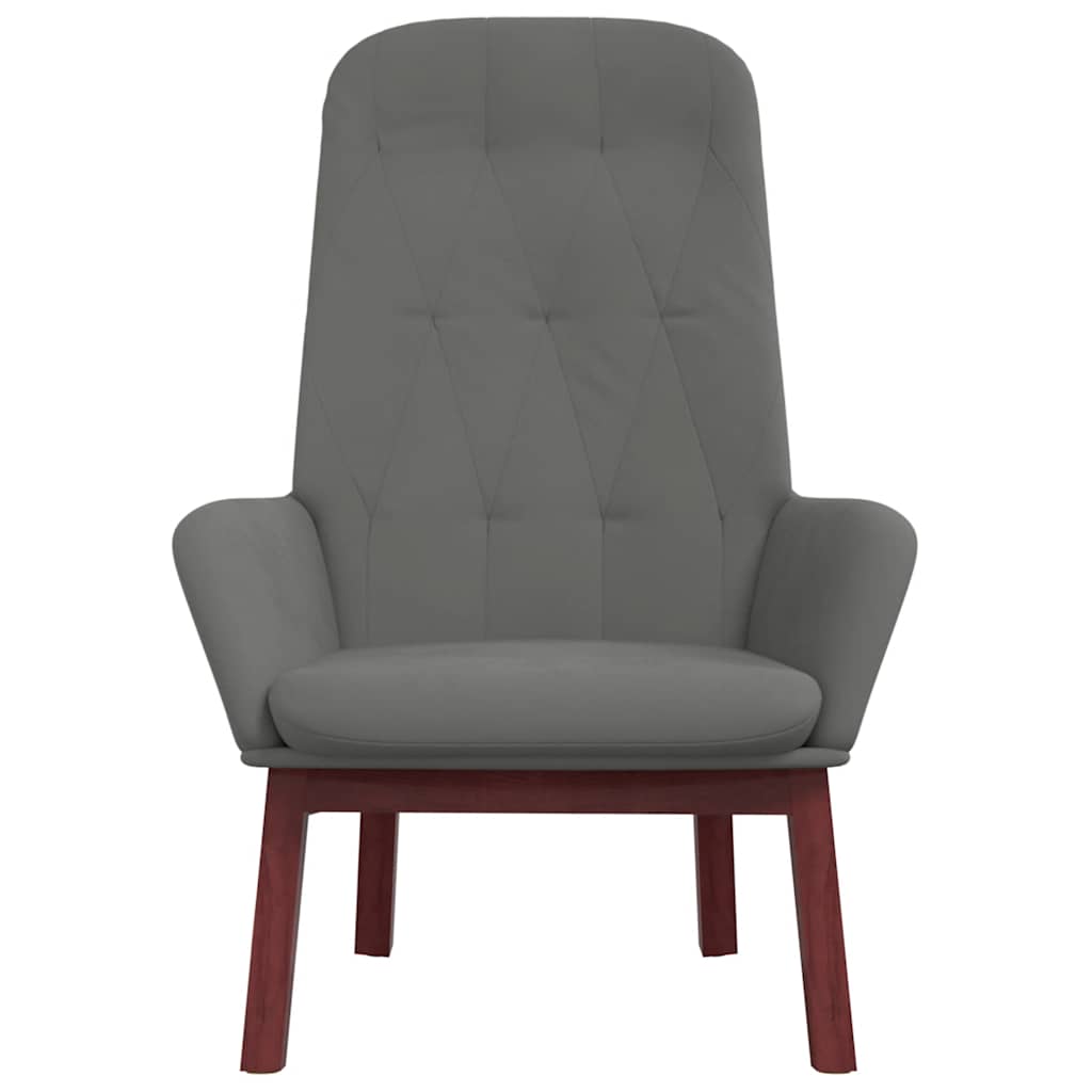 Sedia Relax Grigio Scuro in Velluto | homemem39