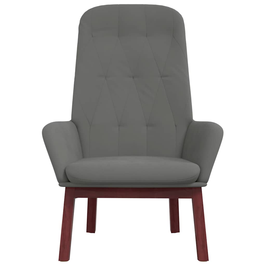 Sedia Relax Grigio Scuro in Velluto