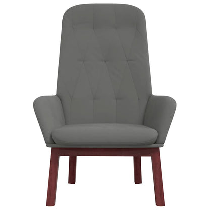 Sedia Relax Grigio Scuro in Velluto