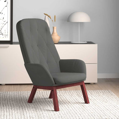 Sedia Relax Grigio Scuro in Velluto | homemem39