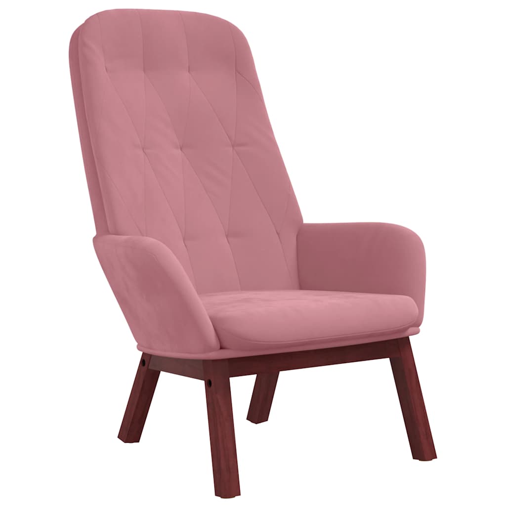 Sedia Relax Rosa in Velluto | homemem39