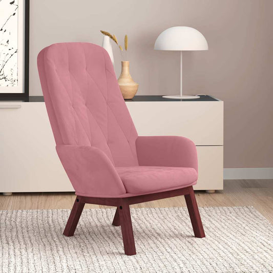 Sedia Relax Rosa in Velluto | homemem39