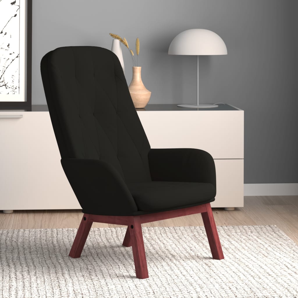 Poltrona Relax Nera in Velluto | homemem39
