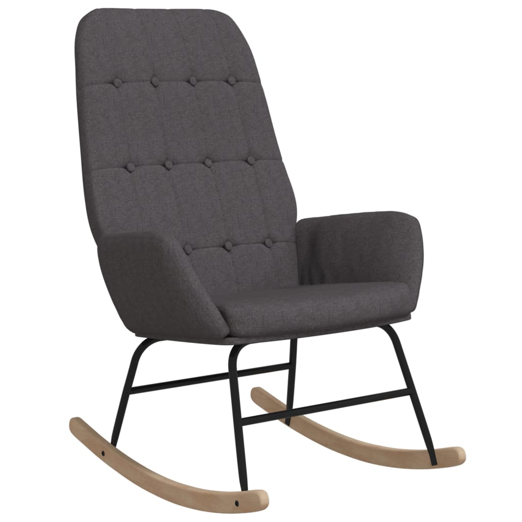 Dark Gray Rocking Armchair in Fabric