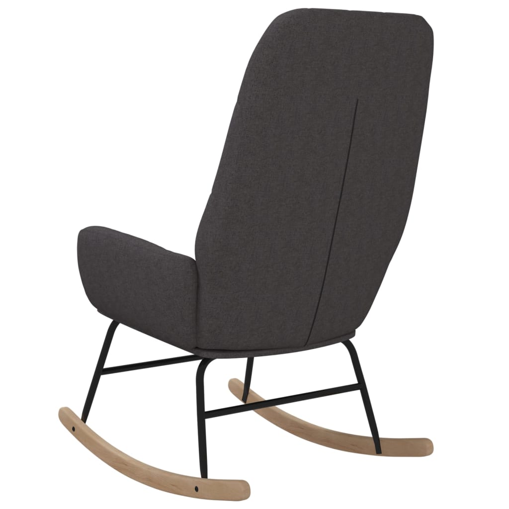 Dark Gray Rocking Armchair in Fabric