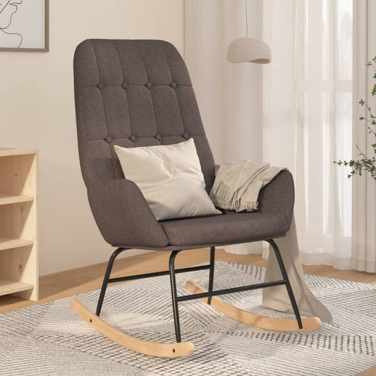 Dark Gray Rocking Armchair in Fabric