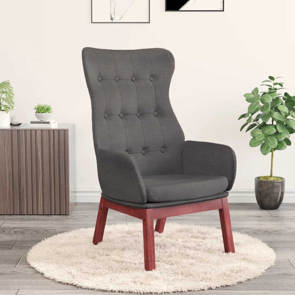 Sedia Relax Grigio Scuro in Tessuto | homemem39