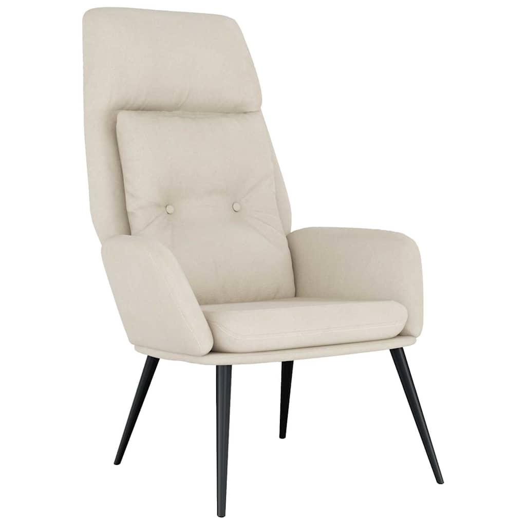 Poltrona Rilassante Crema in Similpelle Scamosciata