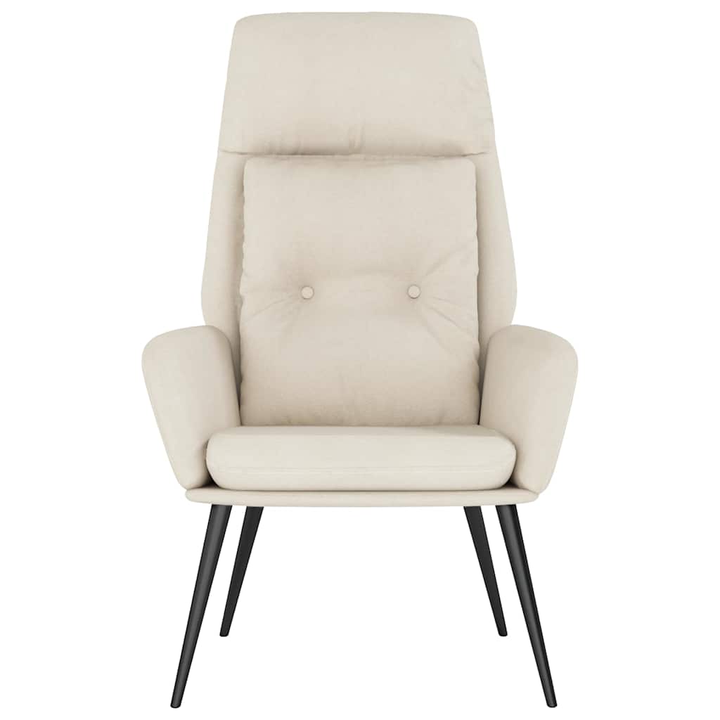 Poltrona Rilassante Crema in Similpelle Scamosciata