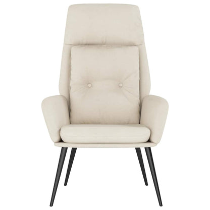 Poltrona Rilassante Crema in Similpelle Scamosciata
