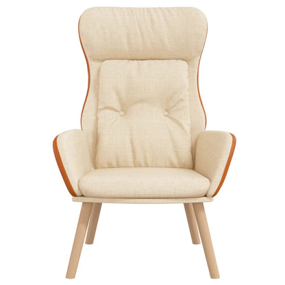 Poltrona Rilassante Crema in Tessuto e PVC | homemem39