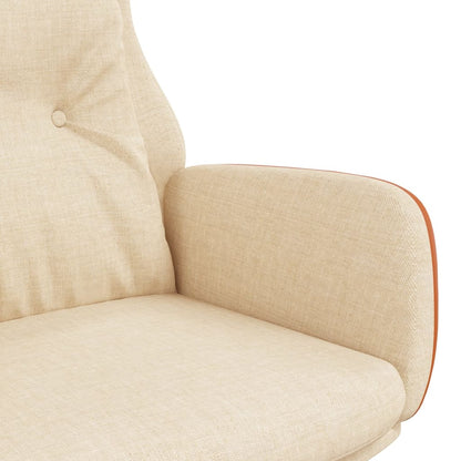 Poltrona Rilassante Crema in Tessuto e PVC | homemem39