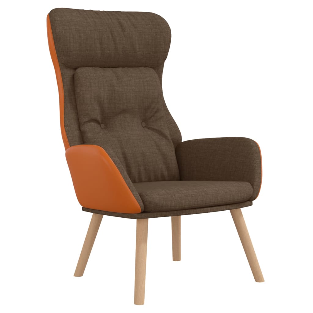 Poltrona Rilassante Marrone in Tessuto e PVC | homemem39